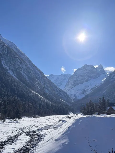 Новогодний Домбай — зимнее путешествие в горы