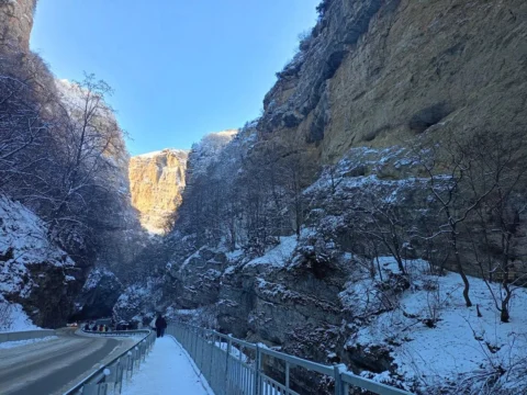 Январский день в Чегемском ущелье