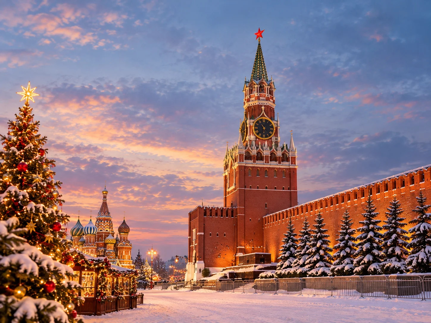 Новогодняя Москва и Матрона Московская