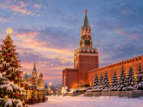 Новогодняя Москва и Матрона Московская