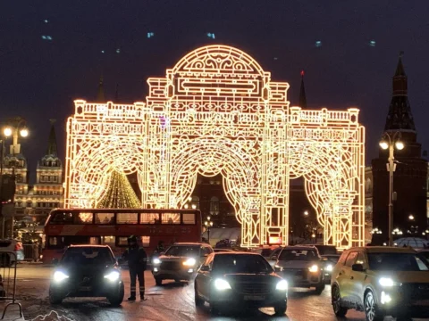 Новогодняя Москва и Матрона Московская